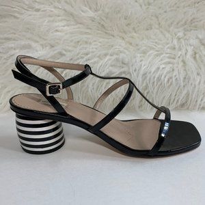 Marc Jacobs Patent Leather Striped Heel Sandals